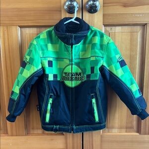 Arctic Cat Sno Pro Youth Green and Black Jacket